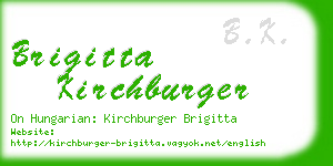 brigitta kirchburger business card